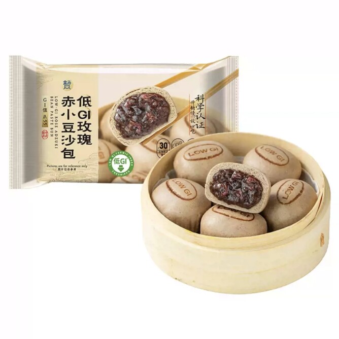 盒马代购低GI玫瑰赤小豆沙包210g6个