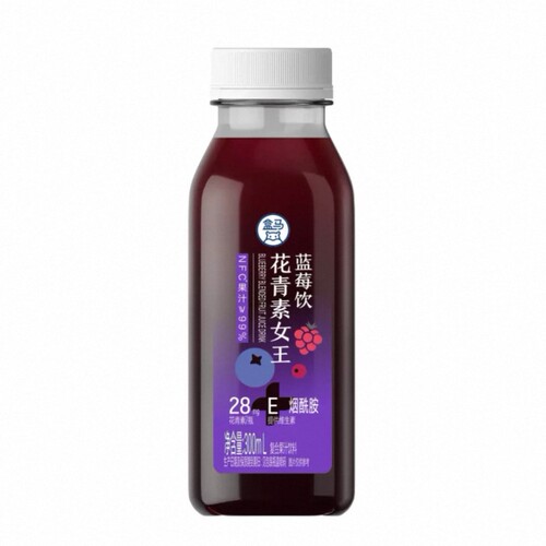 盒马代购花青素女王蓝莓饮300ml