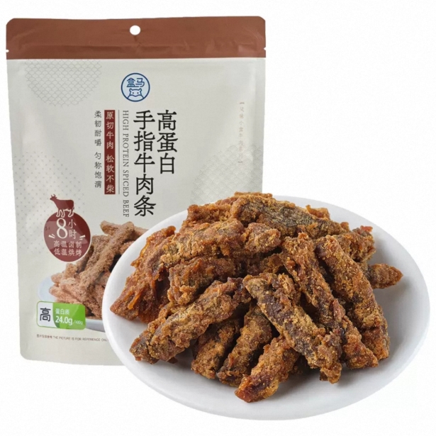 盒马 高蛋白手指牛肉条108g