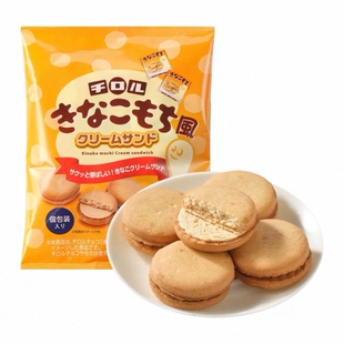 盒马代购TIROL/松尾 黄豆粉年糕奶油风味夹心饼干108g日本进口