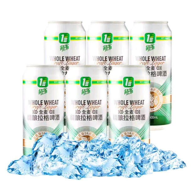 大润发长沙代购全麦拉格精酿啤酒500ml*6