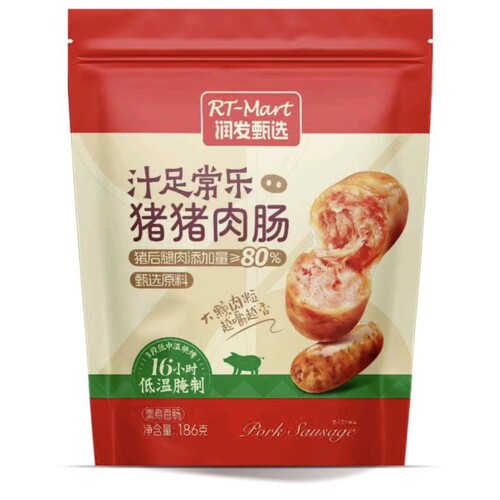 大润发代购RT-Mart汁足常乐猪猪肉肠186g