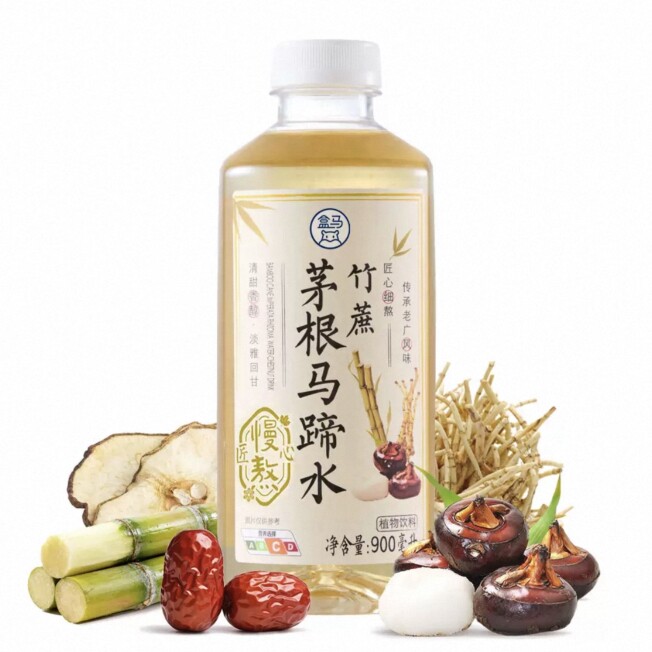 盒马代购匠心慢熬雪梨果秋月梨枇杷露竹蔗茅根马蹄水 酸梅汤900ml