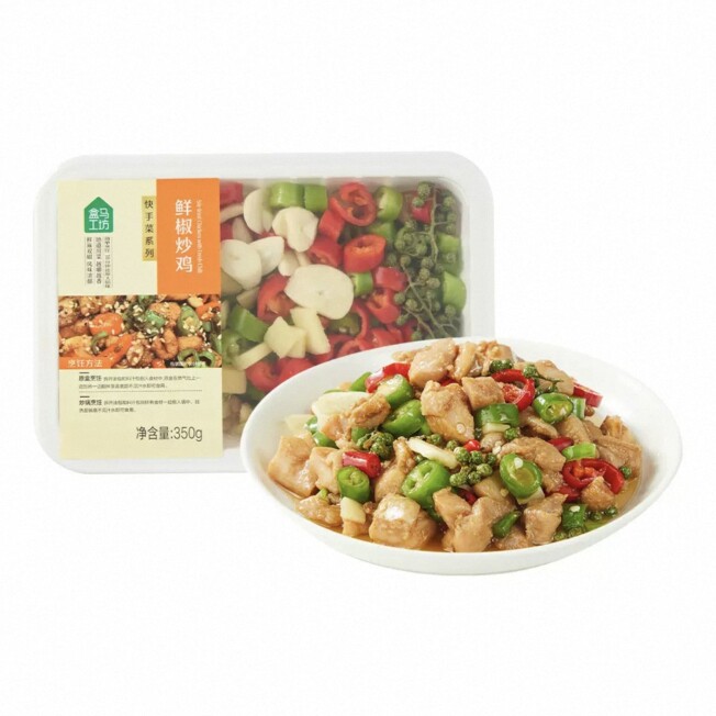 盒马工坊代购鲜椒炒鸡350g