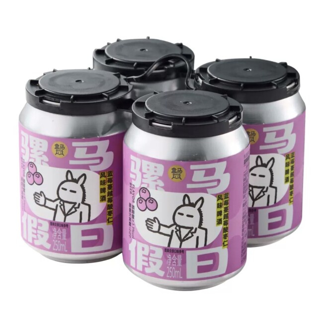 盒马代购蓝莓蔓越莓酸枣仁风味啤酒250ml*4