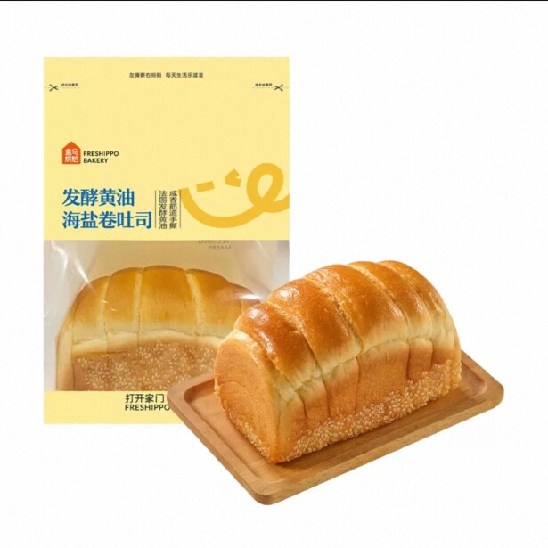 盒马烘焙发酵黄油海盐卷吐司250g