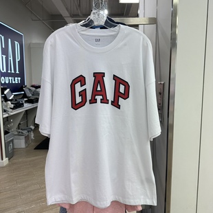 LOGO纯棉亲肤短袖 GAP正品 男女装 T恤688537 现货 情侣运动上衣潮