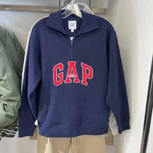 LOGO高领 宽松上衣 抓绒卫衣 男女装 秋季 专柜 804509 GAP正品