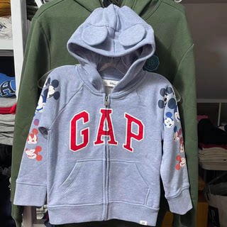 GAP正品现货  男幼童 米奇童装 织软卫衣 线圈 运动开衫468394