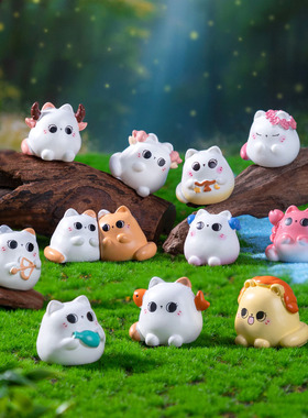 微景观简约创意可爱十生星座猫猫萌粒公仔园艺造景 DIY装饰品配件
