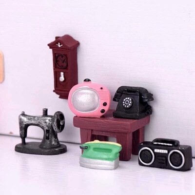 复古怀旧风洗衣机挂钟树脂工艺品