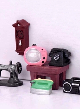 复古怀旧风洗衣机挂钟树脂工艺品