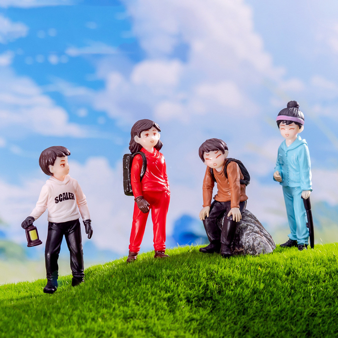 微景观简约创意背包登山者假山DIY装饰品男孩女孩办公桌面小摆件,家居饰品,装饰摆件,淘宝优惠券,粉丝福利购,淘宝优惠卷