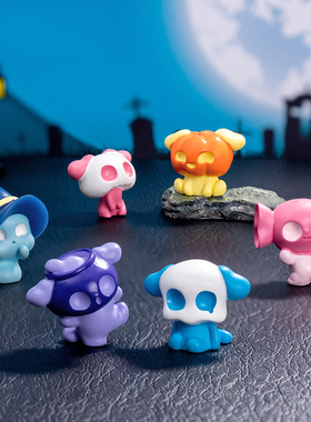 微景观跨境外贸可爱卡通万圣节精灵公仔DIY装饰品节日桌面小摆件