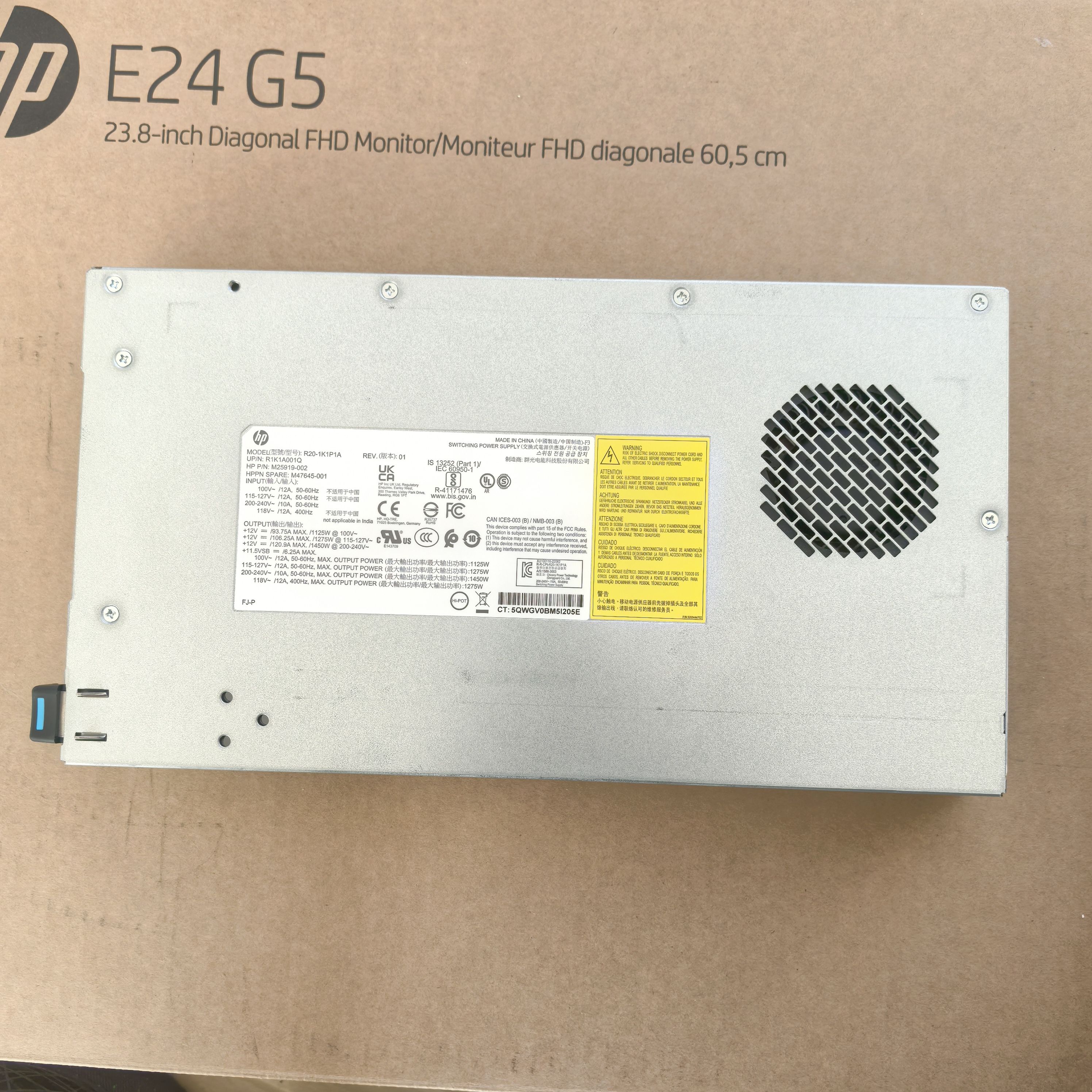 HP Z8 Fury G5工作站电源M25919-002 M47645 N23418-001 1125W