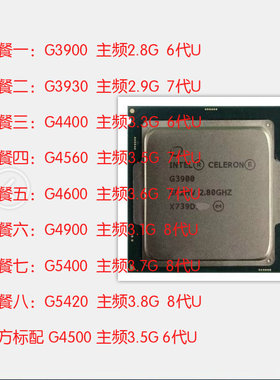 G3900 G3930 G4400 G4560 G4600 G4620 G4900 G5400 G5420 CPU
