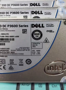 9N17H戴尔dell 800G U2 NVME PCIE SSD MLC固态硬盘P3600