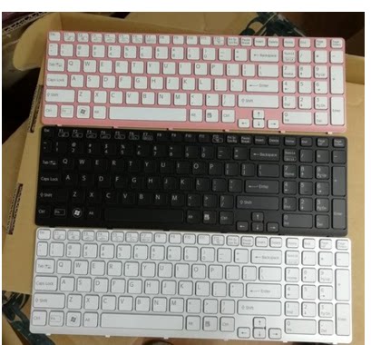 全新原装sony索尼 sve151c11m sve151e11t笔记本键盘hk5 粉色白色