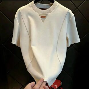 轻奢短袖 夏季 t恤男半袖 2026网红流行男装 上衣男 打底衫 东大路新款