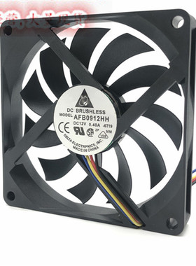 台达 9015 9CM 双滚珠 12V 0.40A 四线PWM温控超薄风扇90*90*15MM