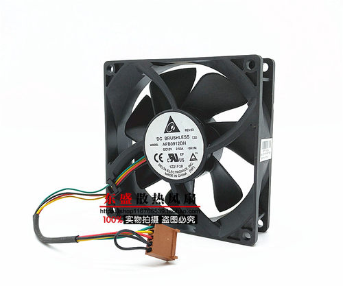 台达DELTA AFB0912DH 12V 2.5A 9025 9厘米双滚珠四线PWM暴力风扇
