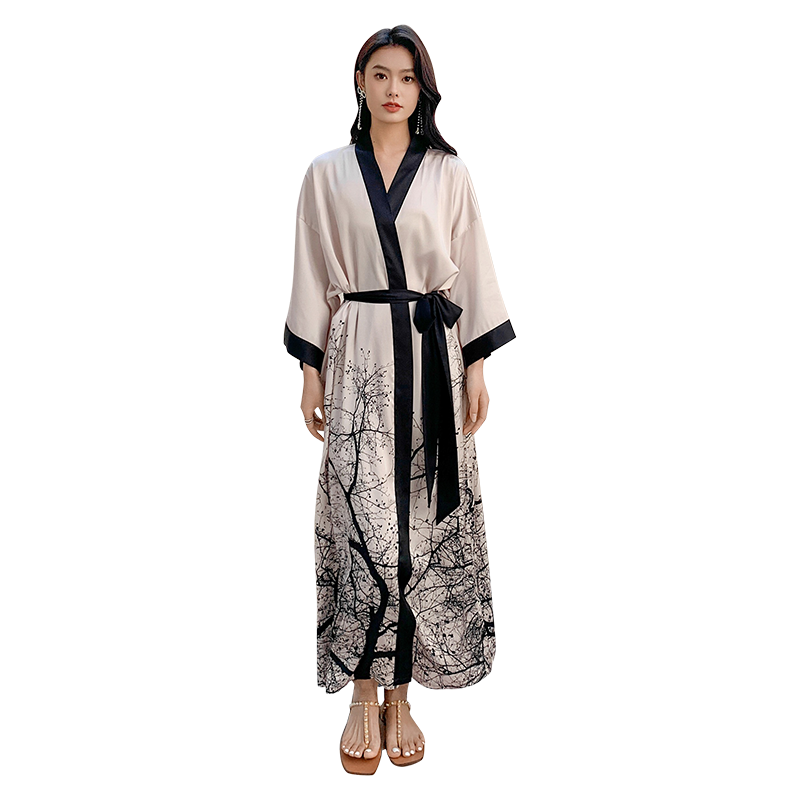 女士睡衣春秋款高级感冰丝
