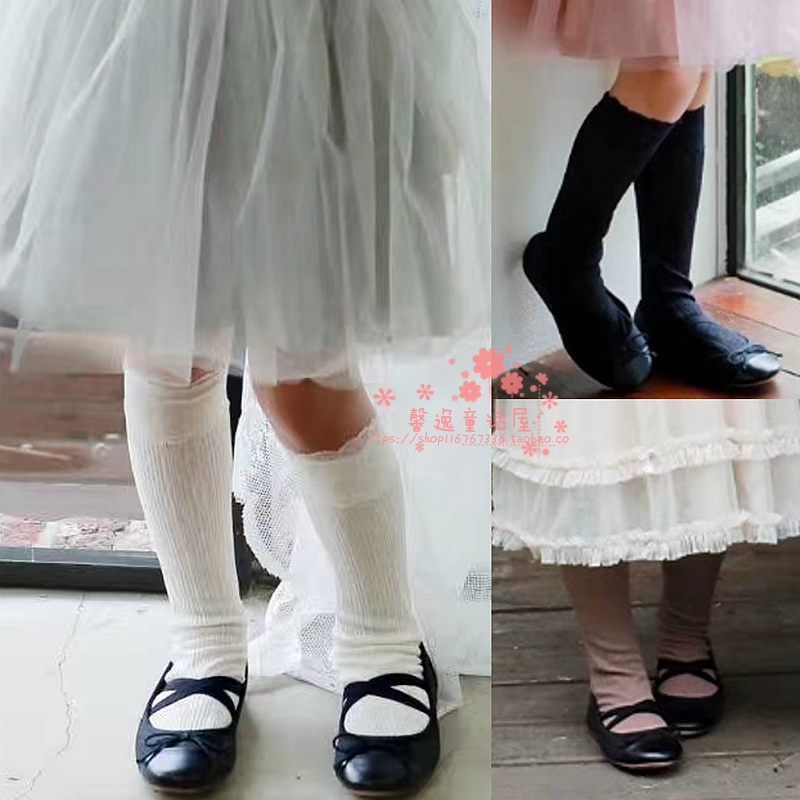 韩国进口淑女小公主中筒袜童装