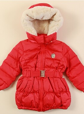 现货 韩国进口童装乐天百货专柜French Cat法国猫女童红色羽绒服