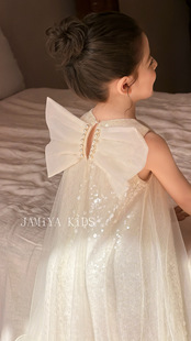 Jamiya女童连衣裙2026春夏儿童女孩公主裙生日礼服裙生日主持人裙
