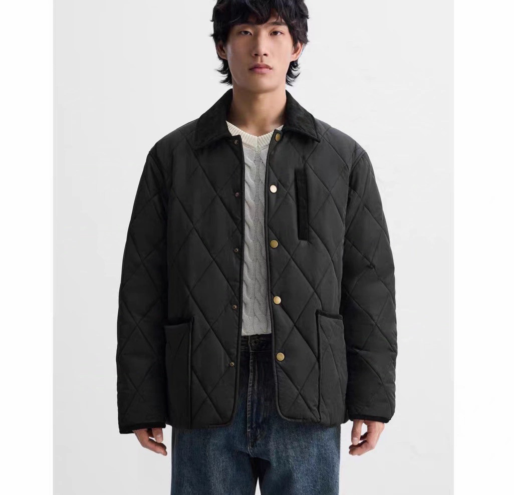 ZA2025秋冬新品 男装 多色选修身长袖休闲棉服夹克外套 3286503