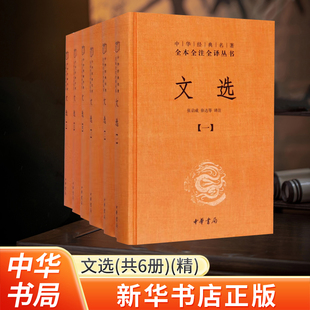 文选 全套共6册 中华书局经典名著全本全注全译丛书 精选先秦至南朝梁代130位作家及若干佚名作者文学作品 世界名著 新华书店正版