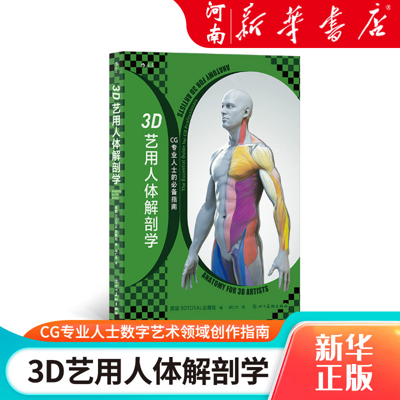 3D艺用人体解剖学 CG专业人士数字艺术领域创作指南 600+幅模型建构分解图 新华正版