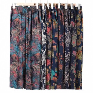 春秋款加肥加大妈妈外穿单裤中老年宽松休闲奶奶弹力女裤套棉裤穿