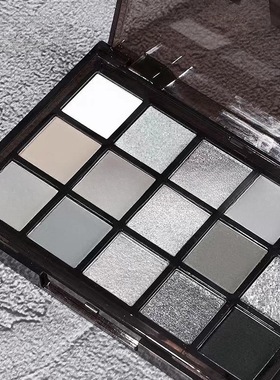 黑色眼影小烟熏妆灰色水泥盘细闪珠光亮晶晶亮片闪亮轻欧美亚裔妆