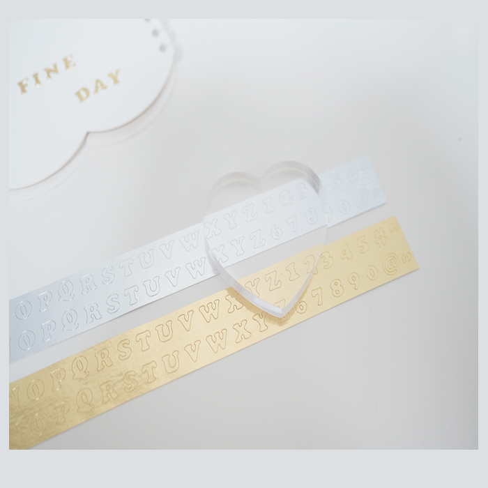 hello smile木蝉司原创迷你字母贴纸卷金银 奶油暗色字母百搭