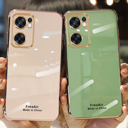 哥伦巴斯适用opporeno7se手机壳奶奶灰reno7se保护套个性创意超薄电镀硅胶reno7se全包镜头防摔时尚潮男女ins