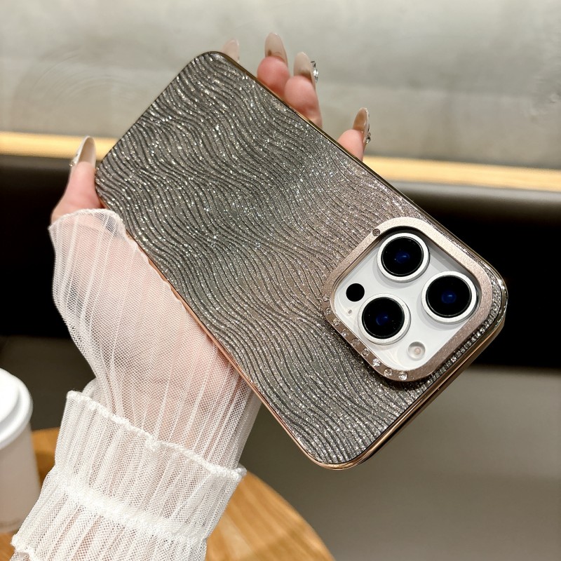 哥伦巴斯适用苹果16promax手机壳闪粉流苏iPhone16pro高级感15promax全包防摔15奢华时尚女生大孔镜头渐变15p
