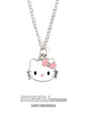 时尚可爱kitty猫少女项链金属