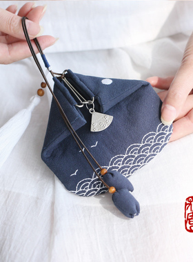 花寄 手工刺子绣diy零钱包包缝制布艺饭团口金材料包刺绣新年礼物