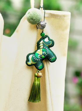 花寄 刺绣diy手工香囊材料包自制中国风马流苏车挂香包新年礼物