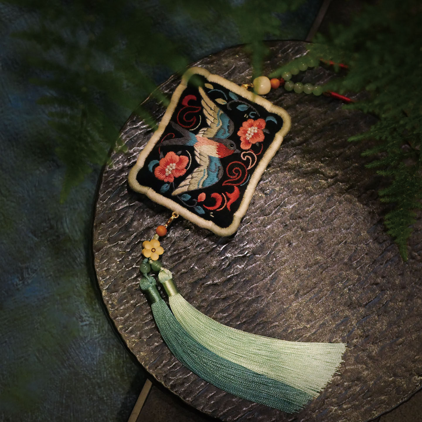 花寄 燕子香囊刺绣diy手工材料包自制平安车挂件香包原创国风礼物