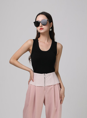 APSH懿千金夏季扬子纱羊毛针织U领背心女吊带内搭外穿修身型多色