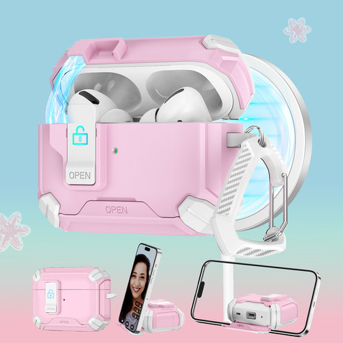 磁吸吸附+手机支架+弹盖锁扣