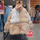 Levis李维斯A2669 0000 Red先锋拼色拼接立领收腰女士羽绒服
