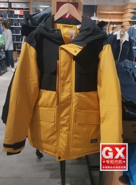 levis李维斯国内代购男士冬季新款拼色潮流工装羽绒服A3277-0000