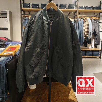 专柜正品Levis李维斯男飞行员墨绿宽松夹棉夹克外套005MX-0005