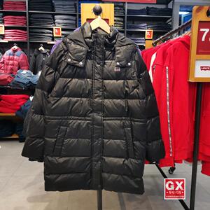 GX出品 Levi's李维斯83571-0000 女黑保暖时尚灰鸭绒中长羽绒服