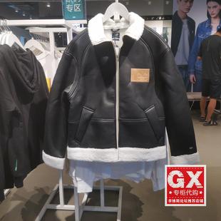 Lee专柜正品2023秋冬男士羊羔毛皮革外套LMT006325201719-K11000