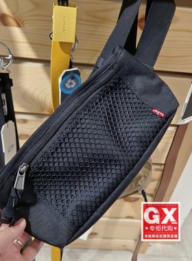 正品李维斯Levis男款黑色运动腰包时尚洋气单肩斜挎包 38005-0222