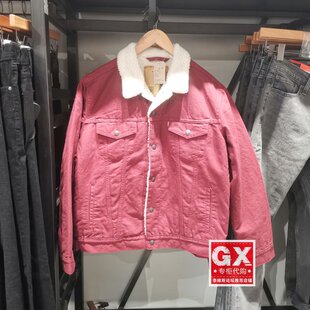 正品Levis李维斯秋冬新款男仿羊羔毛保暖牛仔夹克外套16365-0188